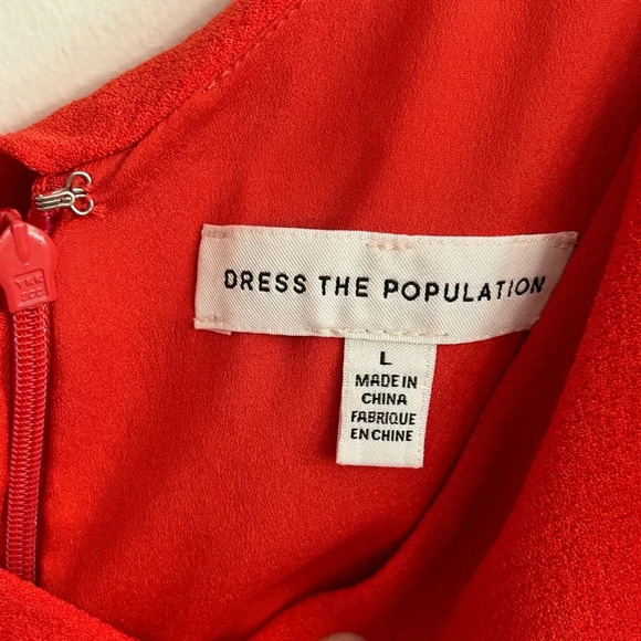 Dress the Population Alondra Cocktail Dress in Poppy - Picture 9 of 9